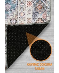 Aysa Vintage Şönil Doğal Pamuk Tabanlı Kaymaz Antibakteriyel Yıkanabilir Çevre Dostu Salon Halısı