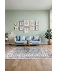 Aysa Vintage Şönil Doğal Pamuk Tabanlı Kaymaz Antibakteriyel Yıkanabilir Çevre Dostu Salon Halısı