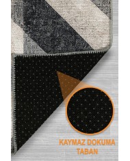 Vameysa Modern Şönil Modern  Doğal Pamuk Tabanlı Kaymaz Antibakteriyel Yıkanabilir Çevre Dostu Salon Halısı