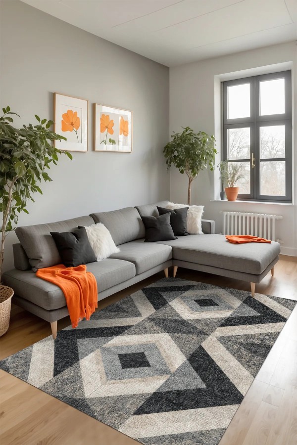 Vameysa Modern Şönil Modern  Doğal Pamuk Tabanlı Kaymaz Antibakteriyel Yıkanabilir Çevre Dostu Salon Halısı Vameysa Modern Şönil Modern  Doğal Pamuk Tabanlı Kaymaz Antibakteriyel Yıkanabilir Çevre Dostu Salon Halısı