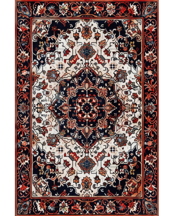 Artona Vintage Şönil Doğal Pamuk Tabanlı Kaymaz Antibakteriyel Yıkanabilir Çevre Dostu Salon Halısı