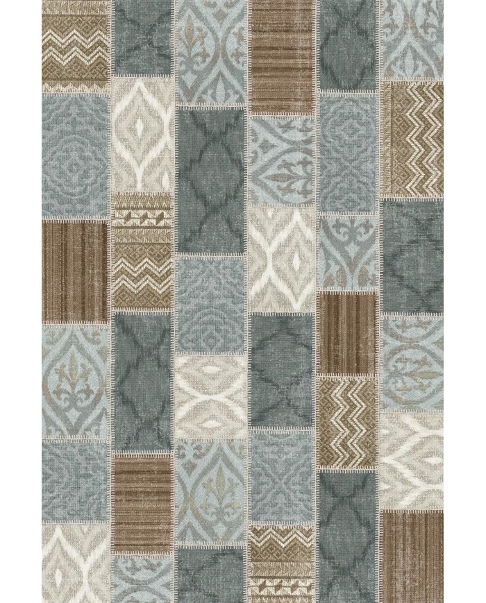 Klame Patchwork Şönil Doğal Pamuk Tabanlı Kaymaz Antibakteriyel Yıkanabilir Çevre Dostu Salon Halısı