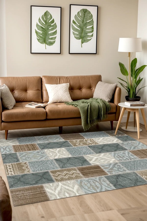 Klame Patchwork Şönil Doğal Pamuk Tabanlı Kaymaz Antibakteriyel Yıkanabilir Çevre Dostu Salon Halısı Klame Patchwork Şönil Doğal Pamuk Tabanlı Kaymaz Antibakteriyel Yıkanabilir Çevre Dostu Salon Halısı