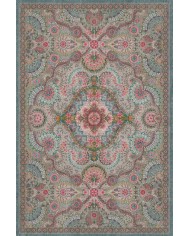 Mente Vintage Şönil Doğal Pamuk Tabanlı Kaymaz Antibakteriyel Yıkanabilir Çevre Dostu Salon Halısı