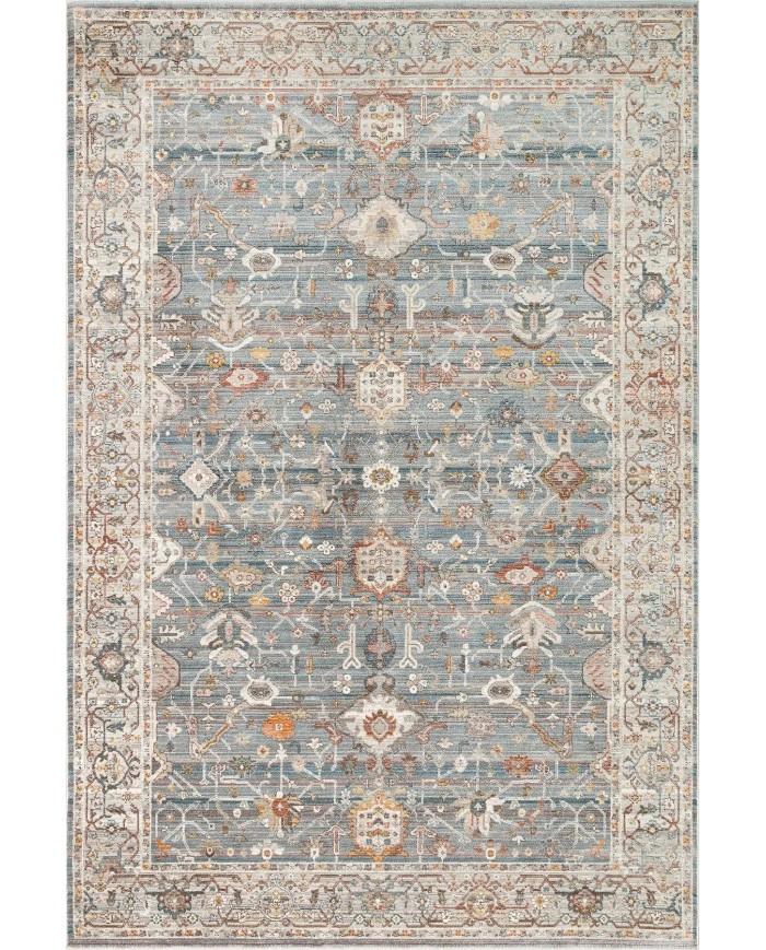 Dasem Vintage Şönil Desenli Pamuk Tabanlı Yıkanabilen Kaymaz Antibakteriyel Salon Halısı