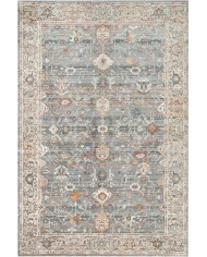 Dasem Vintage Şönil Desenli Pamuk Tabanlı Yıkanabilen Kaymaz Antibakteriyel Salon Halısı