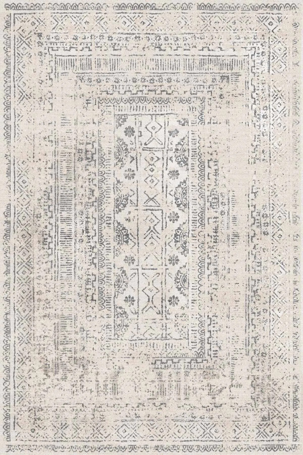 Aranse Vintage Şönil Desenli Pamuk Tabanlı Yıkanabilen Kaymaz Antibakteriyel Salon Halısı