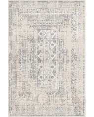 Aranse Vintage Şönil Desenli Pamuk Tabanlı Yıkanabilen Kaymaz Antibakteriyel Salon Halısı