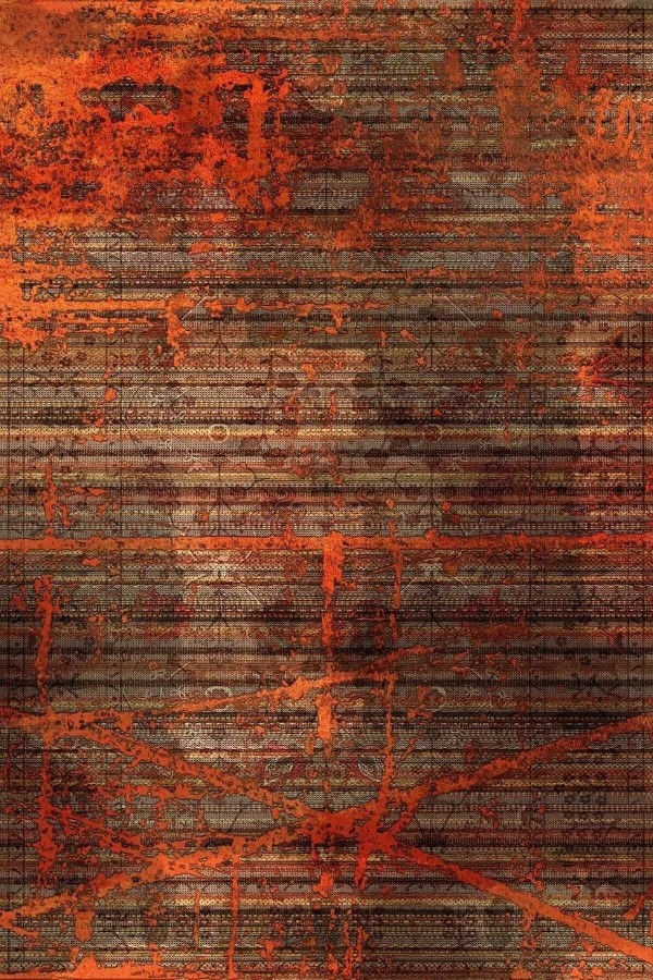 Ayfaz Vintage Desenli Şönil Pamuk Tabanlı Yıkanabilen Kaymaz Antibakteriyel Salon Halısı