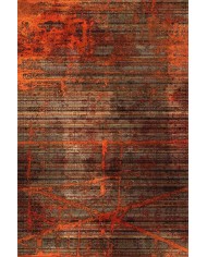 Ayfaz Vintage Desenli Şönil Pamuk Tabanlı Yıkanabilen Kaymaz Antibakteriyel Salon Halısı