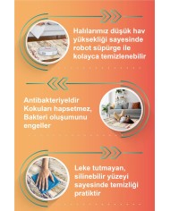 Homel Patchwork Desenli Şönil Pamuk Tabanlı Yıkanabilen Kaymaz Antibakteriyel Salon Halısı