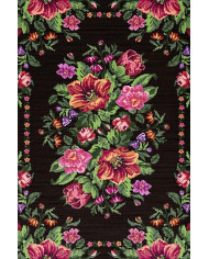 Lusha Şönil Karabağ Desenli Pamuk Tabanlı Yıkanabilen Kaymaz Antibakteriyel  Salon Halısı