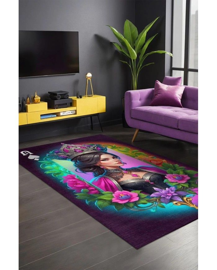 Locke Modern Şönil Gaming Oyuncu Odası Halısı  Dijital Baskılı Kaymaz Taban Yıkanabilir Gaming Halısı