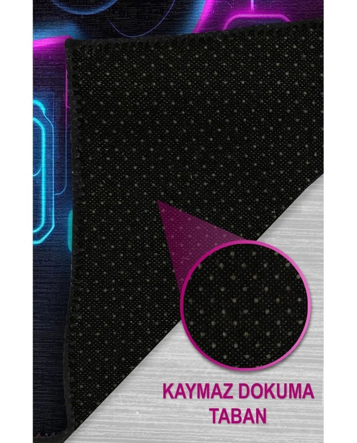 Couns Modern Şönil Gaming Oyuncu Odası Halısı  Dijital Baskılı Kaymaz Taban Yıkanabilir Gaming Halısı