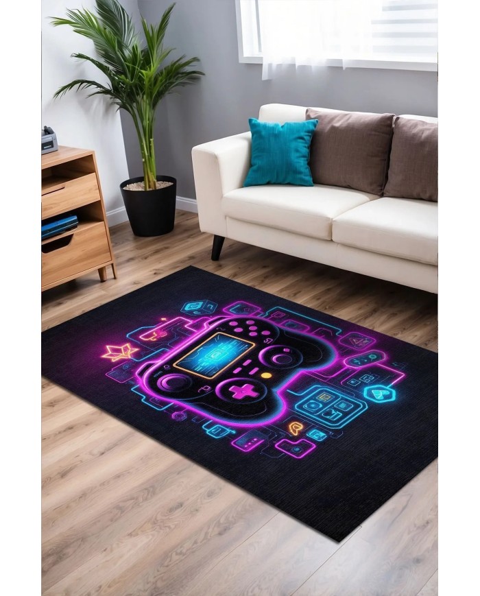 Couns Modern Şönil Gaming Oyuncu Odası Halısı  Dijital Baskılı Kaymaz Taban Yıkanabilir Gaming Halısı
