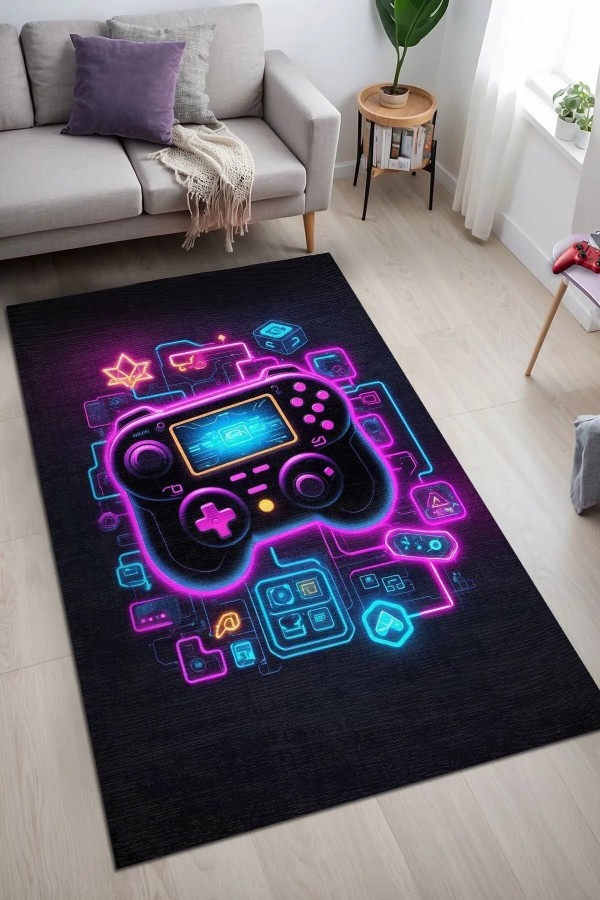 Couns Modern Şönil Gaming Oyuncu Odası Halısı  Dijital Baskılı Kaymaz Taban Yıkanabilir Gaming Halısı Couns Modern Şönil Gaming Oyuncu Odası Halısı  Dijital Baskılı Kaymaz Taban Yıkanabilir Gaming Halısı