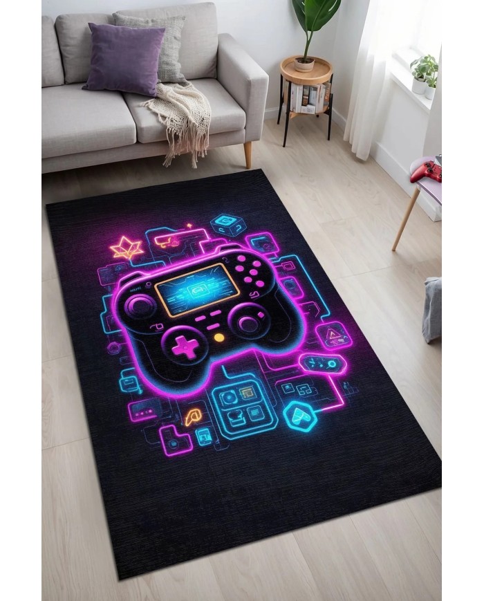 Couns Modern Şönil Gaming Oyuncu Odası Halısı  Dijital Baskılı Kaymaz Taban Yıkanabilir Gaming Halısı
