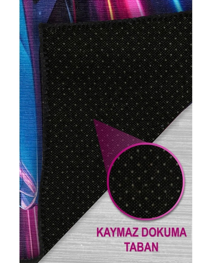 Cartense Modern Şönil Gaming Oyuncu Odası Halısı  Dijital Baskılı Kaymaz Taban Yıkanabilir Gaming Halısı
