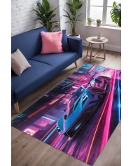 Cartense Modern Şönil Gaming Oyuncu Odası Halısı  Dijital Baskılı Kaymaz Taban Yıkanabilir Gaming Halısı