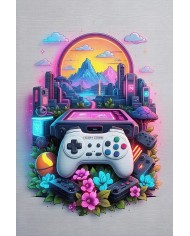 Gamser Modern Şönil Gaming Oyuncu Odası Halısı  Dijital Baskılı Kaymaz Taban Yıkanabilir Gaming Halısı