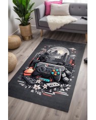 Blank Modern Şönil Gaming Oyuncu Odası Halısı  Dijital Baskılı Kaymaz Taban Yıkanabilir Gaming Halısı