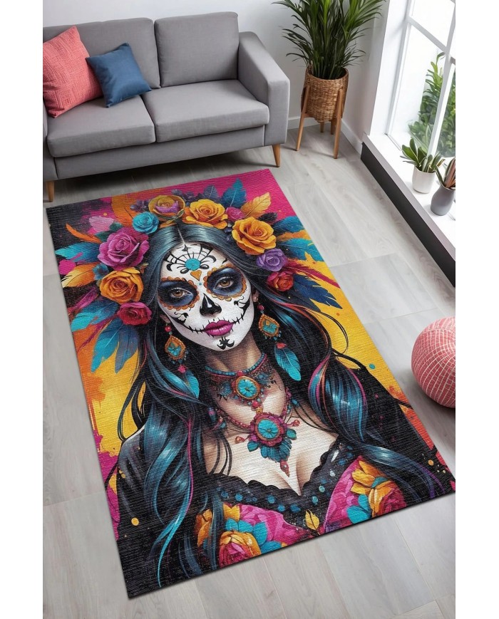 Monis Modern Şönil Gaming Oyuncu Odası Halısı  Dijital Baskılı Kaymaz Taban Yıkanabilir Gaming Halısı