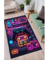 Aspect Modern Şönil Gaming Oyuncu Odası Halısı  Dijital Baskılı Kaymaz Taban Yıkanabilir Gaming Halısı