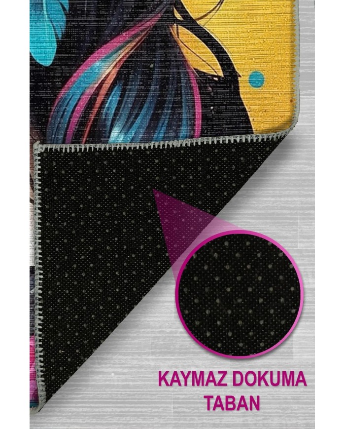 Monis Modern Şönil Gaming Oyuncu Odası Halısı  Dijital Baskılı Kaymaz Taban Yıkanabilir Gaming Halısı