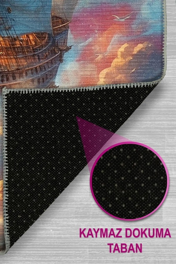 Boat Modern Şönil Gaming Oyuncu Odası Halısı  Dijital Baskılı Kaymaz Taban Yıkanabilir Gaming Halısı