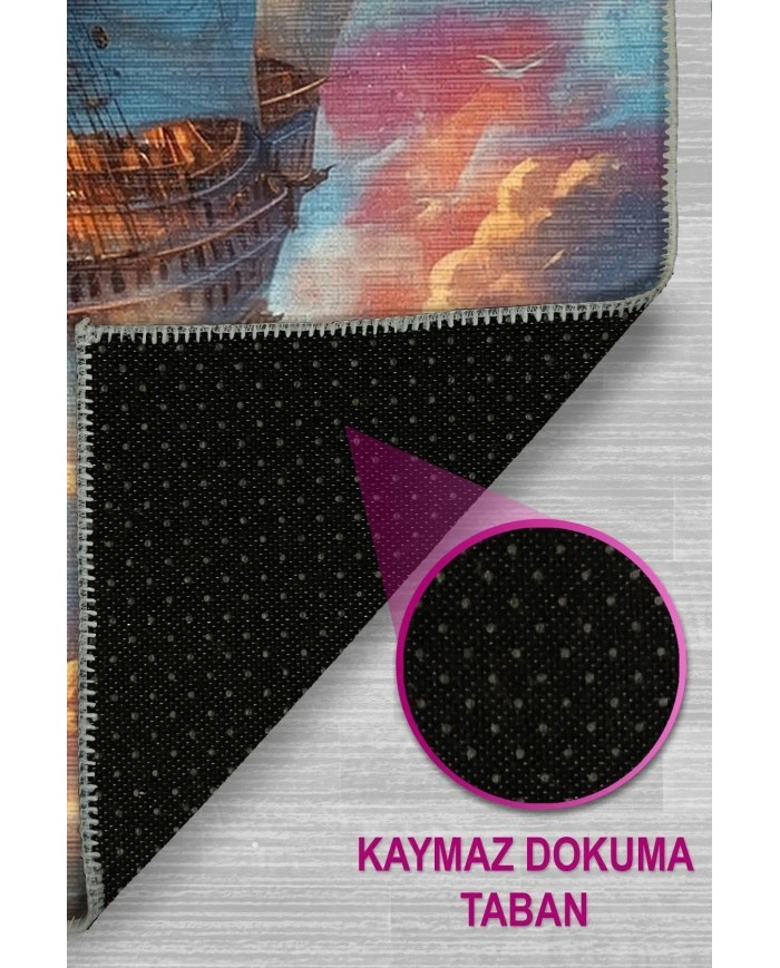 Boat Modern Şönil Gaming Oyuncu Odası Halısı  Dijital Baskılı Kaymaz Taban Yıkanabilir Gaming Halısı