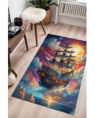 Boat Modern Şönil Gaming Oyuncu Odası Halısı  Dijital Baskılı Kaymaz Taban Yıkanabilir Gaming Halısı