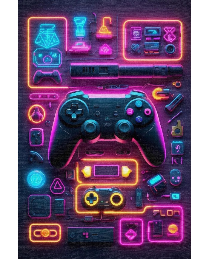 Aspect Modern Şönil Gaming Oyuncu Odası Halısı  Dijital Baskılı Kaymaz Taban Yıkanabilir Gaming Halısı