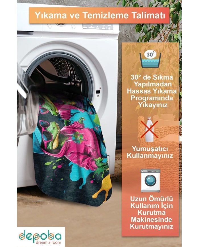 Cromse Modern Şönil Gaming Oyuncu Odası Halısı  Dijital Baskılı Kaymaz Taban Yıkanabilir Gaming Halısı