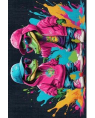 Cromse Modern Şönil Gaming Oyuncu Odası Halısı  Dijital Baskılı Kaymaz Taban Yıkanabilir Gaming Halısı