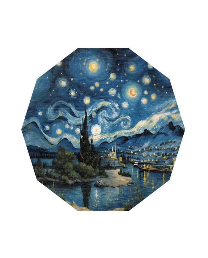 Gogh Modern Şönil Gaming Oyuncu Odası Halısı  Dijital Baskılı Kaymaz Taban Yıkanabilir Asimetrik Gaming Halısı