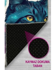 Catmes Modern Şönil Gaming Oyuncu Odası Halısı  Dijital Baskılı Kaymaz Taban Yıkanabilir Gaming Halısı