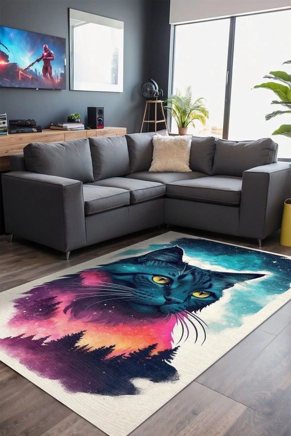 Catmes Modern Şönil Gaming Oyuncu Odası Halısı  Dijital Baskılı Kaymaz Taban Yıkanabilir Gaming Halısı Catmes Modern Şönil Gaming Oyuncu Odası Halısı  Dijital Baskılı Kaymaz Taban Yıkanabilir Gaming Halısı