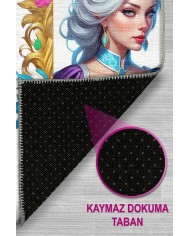 Luck Modern Şönil Gaming Oyuncu Odası Halısı  Dijital Baskılı Kaymaz Taban Yıkanabilir Gaming Halısı