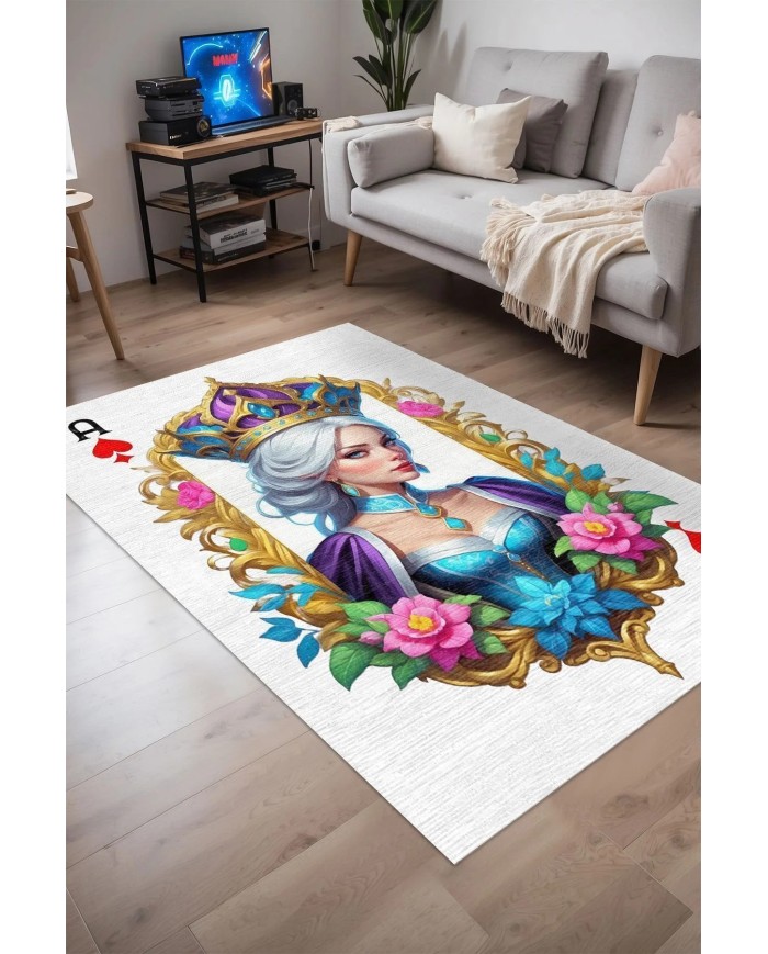 Luck Modern Şönil Gaming Oyuncu Odası Halısı  Dijital Baskılı Kaymaz Taban Yıkanabilir Gaming Halısı