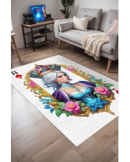 Luck Modern Şönil Gaming Oyuncu Odası Halısı  Dijital Baskılı Kaymaz Taban Yıkanabilir Gaming Halısı