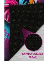 Sandus Modern Şönil Gaming Oyuncu Odası Halısı  Dijital Baskılı Kaymaz Taban Yıkanabilir Gaming Halısı