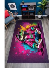 Sandus Modern Şönil Gaming Oyuncu Odası Halısı  Dijital Baskılı Kaymaz Taban Yıkanabilir Gaming Halısı