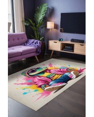 Celdus Modern Şönil Gaming Oyuncu Odası Halısı  Dijital Baskılı Kaymaz Taban Yıkanabilir Gaming Halısı