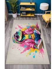 Celdus Modern Şönil Gaming Oyuncu Odası Halısı  Dijital Baskılı Kaymaz Taban Yıkanabilir Gaming Halısı