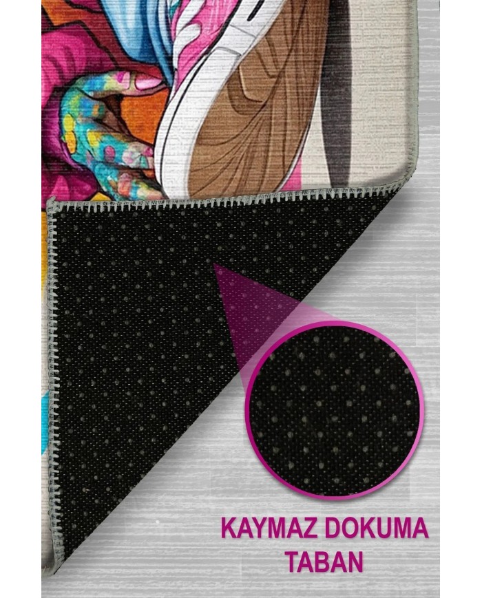 Celdus Modern Şönil Gaming Oyuncu Odası Halısı  Dijital Baskılı Kaymaz Taban Yıkanabilir Gaming Halısı