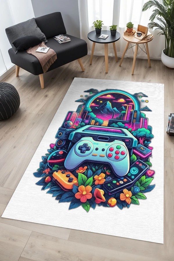 Mertens Modern Şönil Gaming Oyuncu Odası Halısı  Dijital Baskılı Kaymaz Taban Yıkanabilir Gaming Halısı Mertens Modern Şönil Gaming Oyuncu Odası Halısı  Dijital Baskılı Kaymaz Taban Yıkanabilir Gaming Halısı