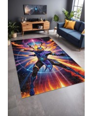 Magic Modern Şönil Gaming Oyuncu Odası Halısı  Dijital Baskılı Kaymaz Taban Yıkanabilir Gaming Halısı