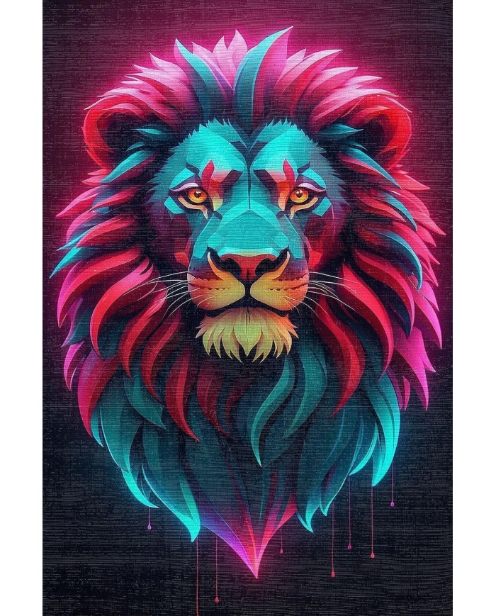 Lion Modern Şönil Gaming Oyuncu Odası Halısı  Dijital Baskılı Kaymaz Taban Yıkanabilir Gaming Halısı