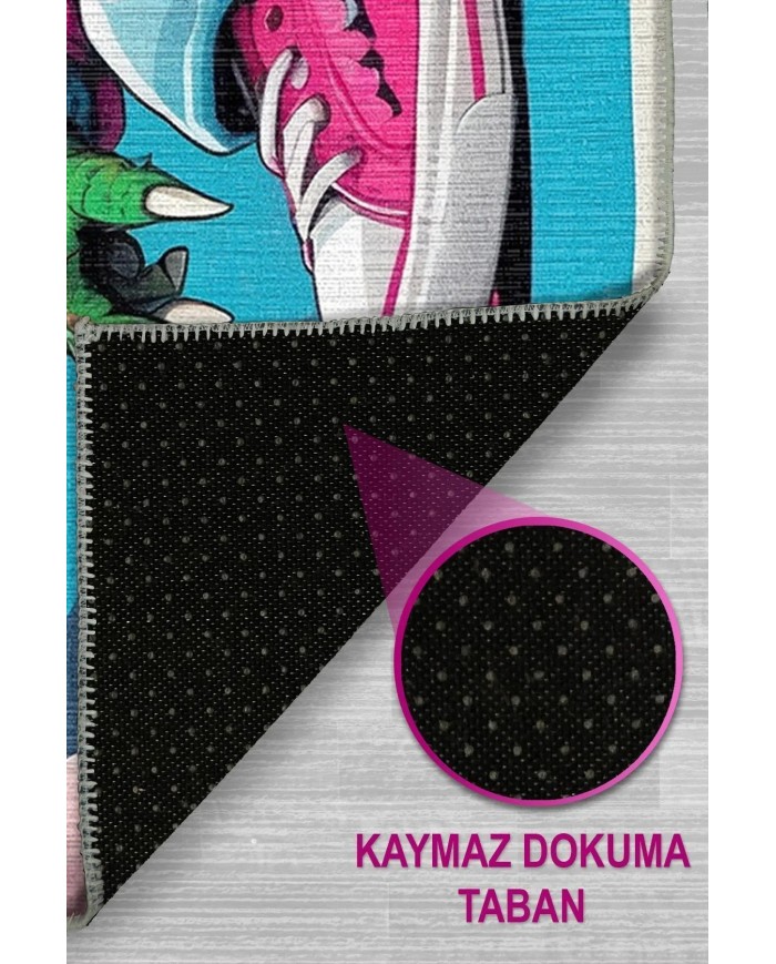 Angon Modern Şönil Gaming Oyuncu Odası Halısı  Dijital Baskılı Kaymaz Taban Yıkanabilir Gaming Halısı