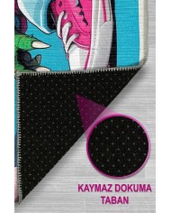 Angon Modern Şönil Gaming Oyuncu Odası Halısı  Dijital Baskılı Kaymaz Taban Yıkanabilir Gaming Halısı